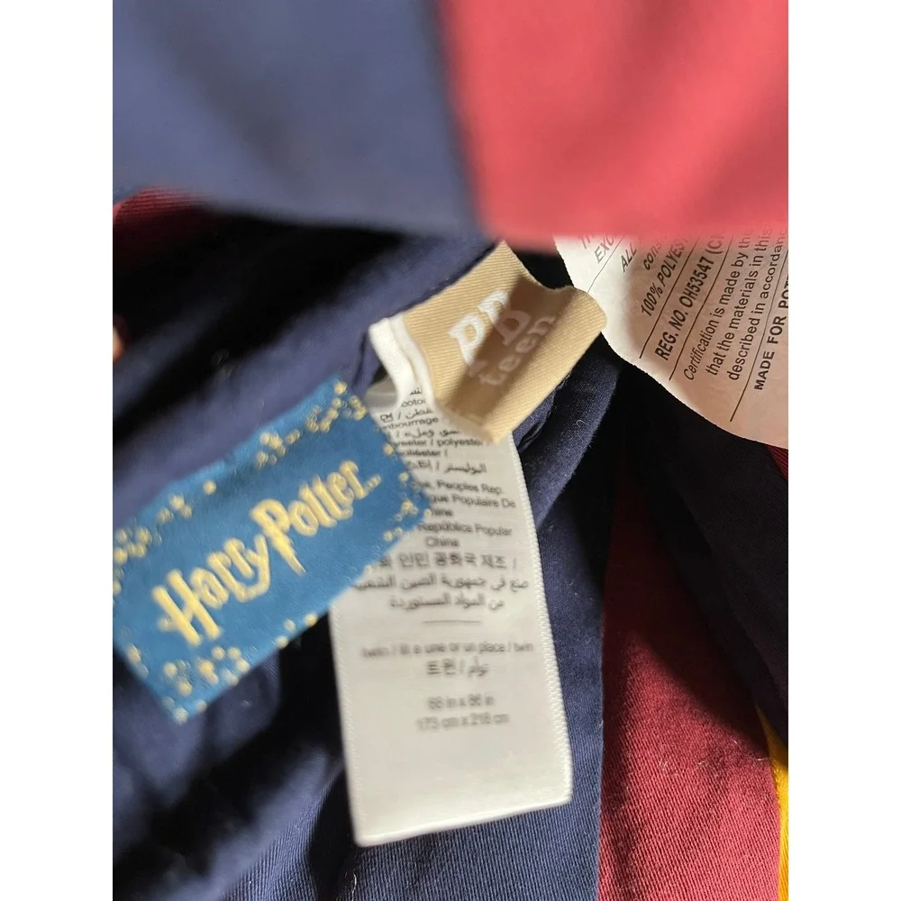 NEW Pottery Barn‎ Teen Harry Potter Hogwarts Striped Twin Quilt Bedding